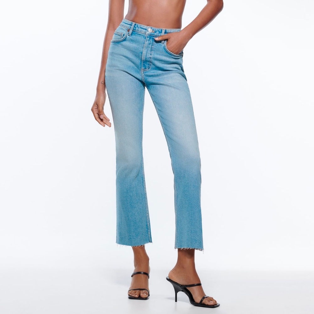 Zara crop flare jeans size 2